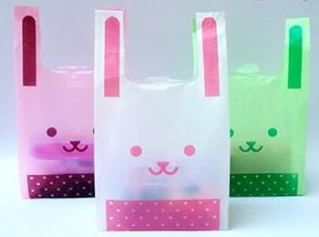 Amazon | 【MINAKIKO】かわいい レジ袋 ビニール袋 うさぎ 3色